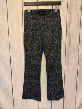 Tribal Signature Petite XS Leopard Print Pull On Ankle Pants NWOT Black